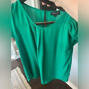 Papermoon green blouse with cap sleeve